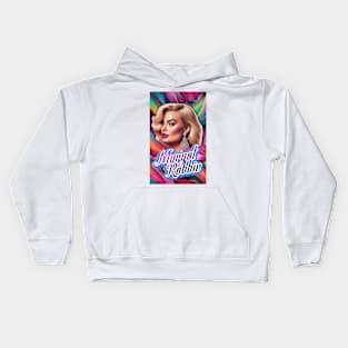 Margot Robbie graphic illustration design by ironpalette Kids Hoodie